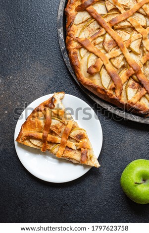 Similar – Foto Bild Hausgemachte Apfelkuchen auf weißem Hintergrund.