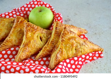 Apple pie turnover or apple puff pastry