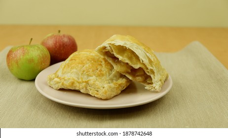 Apple Pockets Fresh Out Of The Oven With Some Fresh Apples On The Side, Hot Pocket