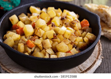 Apple And Root Vegetable Hash With Potato, Carrots And Celery Root