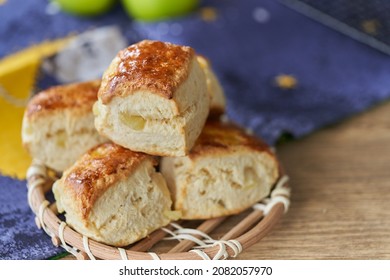 Apple Scones On Light Wood