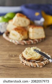 Apple Scones On Light Wood