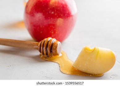 Apple Slice Dipped In Honey