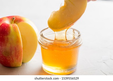 Apple Slice Dipped In Honey