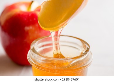 Apple Slice Dipped In Honey