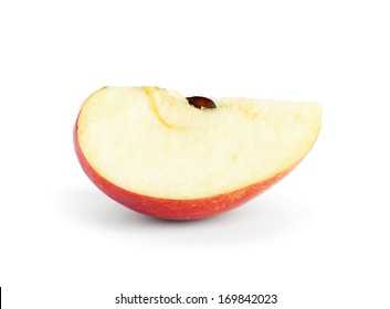 Apple Slice On White Background