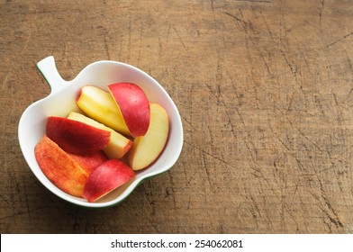 Apple Slices in Apple Shaped Bowl