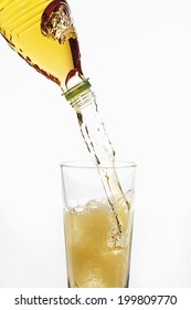 Apple Spritzer Being Poured Into Glass