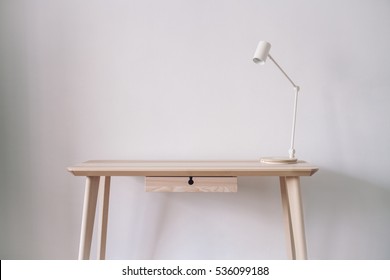 Apple style minimalist workplace mockup