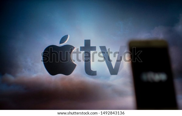 apple tv plus Logo, streaming tv, Bangkok, Thailand\
10 August 2019