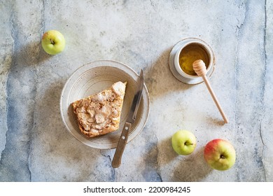 Apples And Apple Pie Slices, Top View