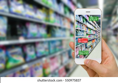 Application of Augmented Reality in Retail Business Concept in Supermarket for Discounted or on Sale Products