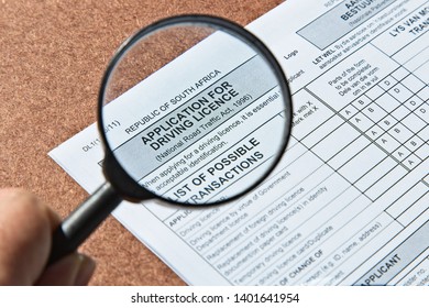 Application For A Driving Licence In South Africa Form. 