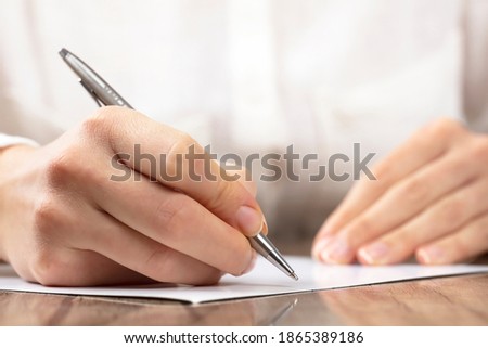 Application form, document, employment contract, signature filling.
