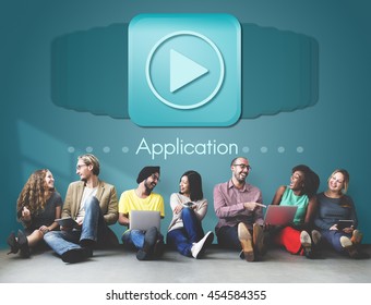 Application Program Icon Apply Career Concept