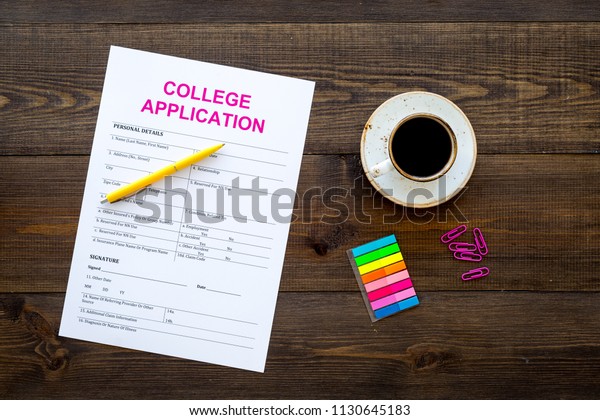 Apply College Empty College Application Form Stock Photo Edit Now