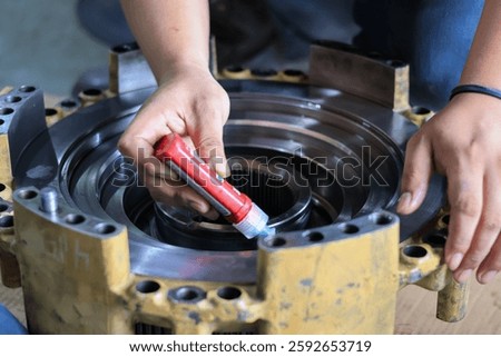 Apply Loctite when Installing Bearings in Automatic Transmission Rebuild in Garage services, assembly automatic transmission at garage or repair