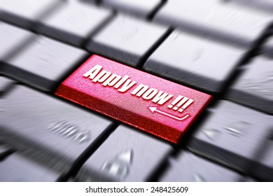  Apply now button on the computer keyboard