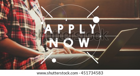 Apply now Apply Here Hiring Resources Register Concept