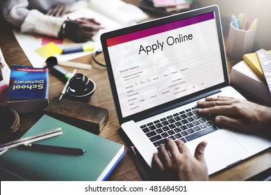 Apply Online Application College Form Concept