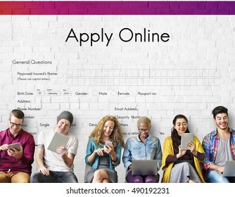 Apply Online Application College Form Concept