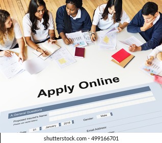 Apply Online Application College Form Concept