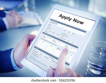 Apply Online Application Form Recruitment Concept Stock Photo 526231936 ...