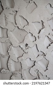 Applying Cement Plaster In A Thick Layer On A Concrete Wall By A Preliminary Method