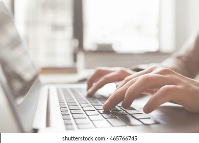 Applying for job on internet, work searching online. Remote working, underemployment, part-time , home employment concept - Shutterstock ID 465766745