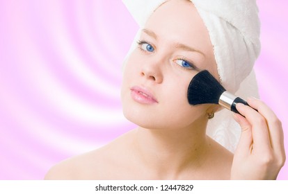applying rouge
