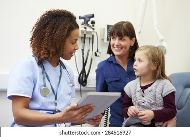 Appointment For Mother And Daughter With Nurse