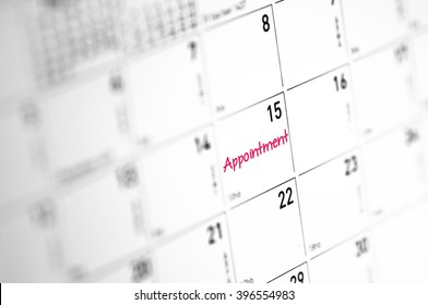 Appointment Reminder On Calender - Business Concept