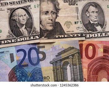 approach american dollars banknotes european banknotes stock photo 1245362386 shutterstock