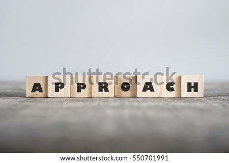 APPROACH word made with building blocks