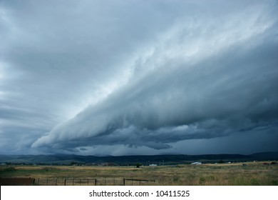 Approaching Thunderstorm Or Squall Line