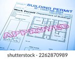 Approved Buildings Permit concept with approved residential building project