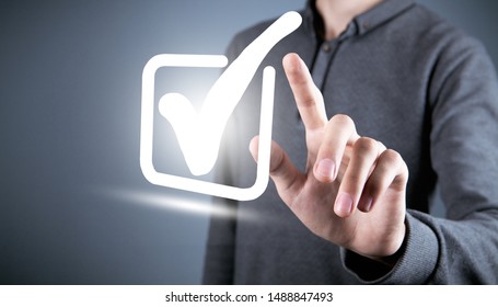 Approved icon. Accepted or confirmed sign - Shutterstock ID 1488847493
