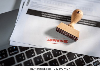 Approved stamp on application form or business agreement document