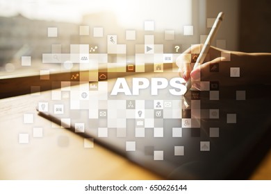 Apps development concept. Business and internet technology.
