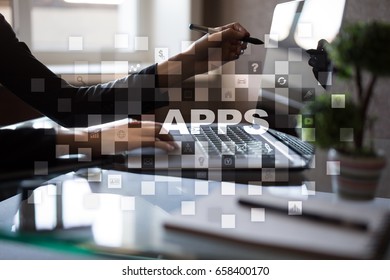 Apps development concept. Business and internet technology.
