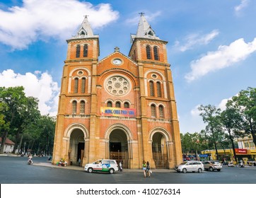  APR 24, 2016 : Notre Dame Cathedral, Nha Tho Duc Ba, build in 1883 in Hochiminh city, Vietnam.