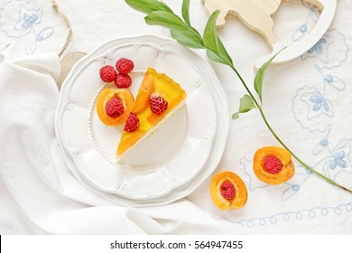 Apricot And Raspberry No Bake Cheesecake 
