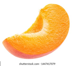 Apricot Slice Isolated On A White Background