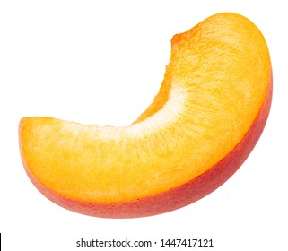 Apricot Slice Isolated On A White Background