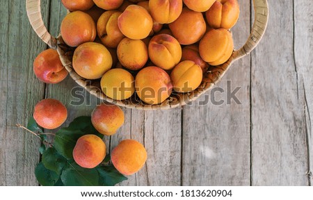 Similar – Image, Stock Photo Ripe apricots Fruit