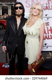 April 10, 2008. Dave Navarro and Stormy Daniels at the World Premiere of "Forgetting Sarah Marshall" held at the Grauman's Chinese Theater in Hollywood, California United States.
