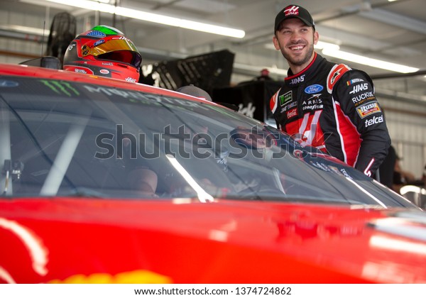 April 12, 2019 - Richmond, Virginia,\
USA: Daniel Suarez (41) gets ready to practice for the Toyota\
Owners 400 at Richmond Raceway in Richmond,\
Virginia.