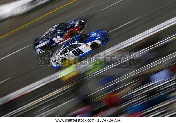 April 13, 2019 - Richmond, Virginia,\
USA: Alex Bowman (88) races off the front stretch during the Toyota\
Owners 400 at Richmond Raceway in Richmond,\
Virginia.
