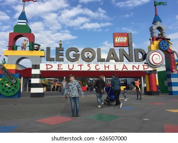 April 14, 2017. Günzburg. Legoland. Main Entrance To The Park