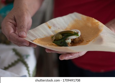 April 14, 2020, La Paz, Mexico, Process Of Making A Mexican Tamale.